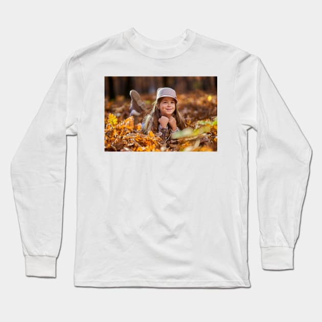 Young caucasian girl Long Sleeve T-Shirt by naturalis